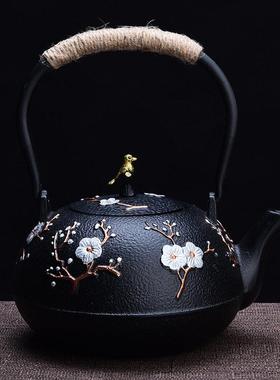 样板间博古架茶具茶杯禅意装饰品新中式创意桌面铸铁小壶茶室摆件