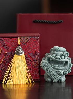创意可爱狮子逢考必过茶宠摆件金榜题名送高考中考学生毕业季礼物