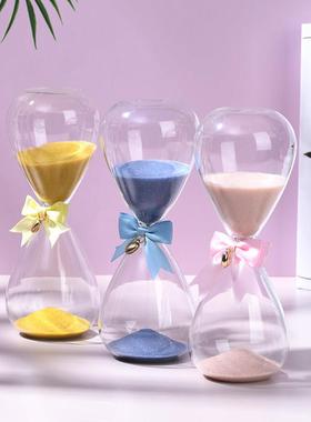 钻石水晶沙漏摆件三维立体计时器15/30/60分钟轻奢治愈系生日礼物