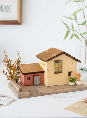 阿楹 日系木屋装饰品摆件床头电视柜展示书架ins家居开放格小物件