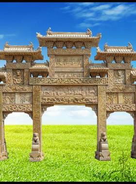 石雕牌坊汉白玉牌楼制做仿古牌楼牌坊曲阳雕刻