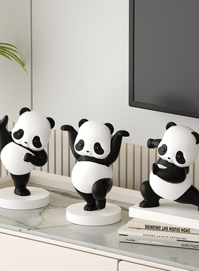 功夫熊猫玄关展示柜装饰品轻奢高档客厅电视N酒柜新家软装高级摆