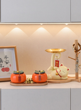 速发招财猫收纳玄关喜入件户门口鞋柜客厅电视柜乔迁之摆新居礼物