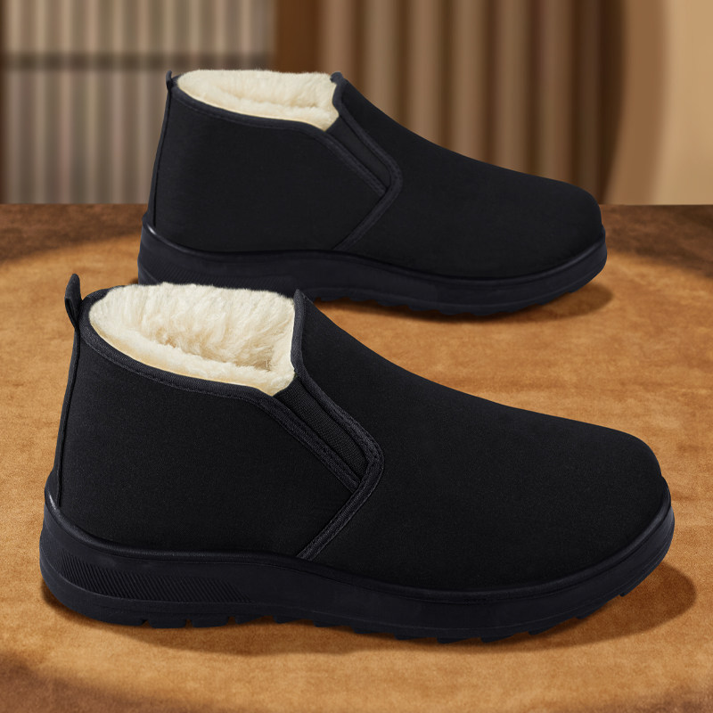 冬季老北京布鞋男加绒加厚保暖大码中老年人羊毛耐磨防滑爸爸棉鞋,淘宝优惠券,粉丝福利购,淘宝优惠卷