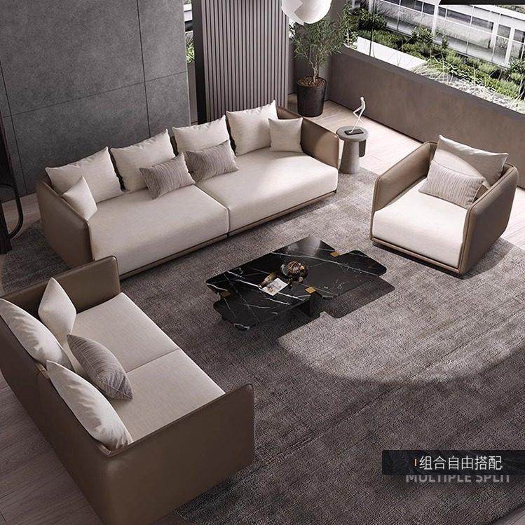 代现简约直排沙发大户型布客厅棉麻法意式轻奢可皮布沙发拆洗转角,淘宝优惠券,粉丝福利购,淘宝优惠卷