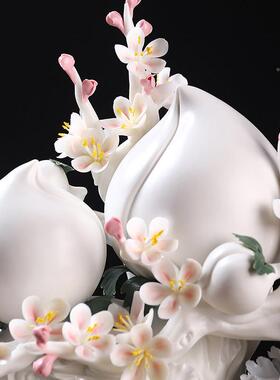 东方泥酒土新中福寿绵H32-22A长高式档酒店客厅玄关书房柜博古架