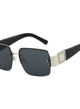 2025新款复古欧美辣妹风墨镜网红街拍凹造型Y2K高级感大框太阳镜