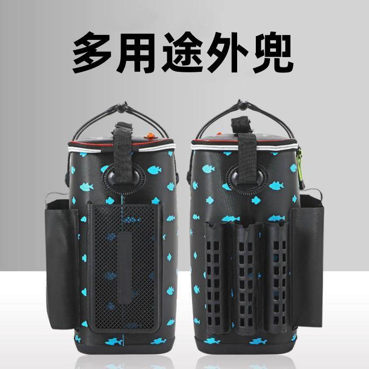 加固带侧兜鱼护桶一体成型加高装鱼活鱼桶可插杆鱼护桶钓鱼桶,淘宝优惠券,粉丝福利购,淘宝优惠卷