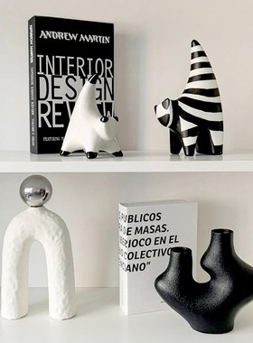 态生活诧寂风陶瓷异形装饰品现代客厅书柜酒柜抽象创意小摆设