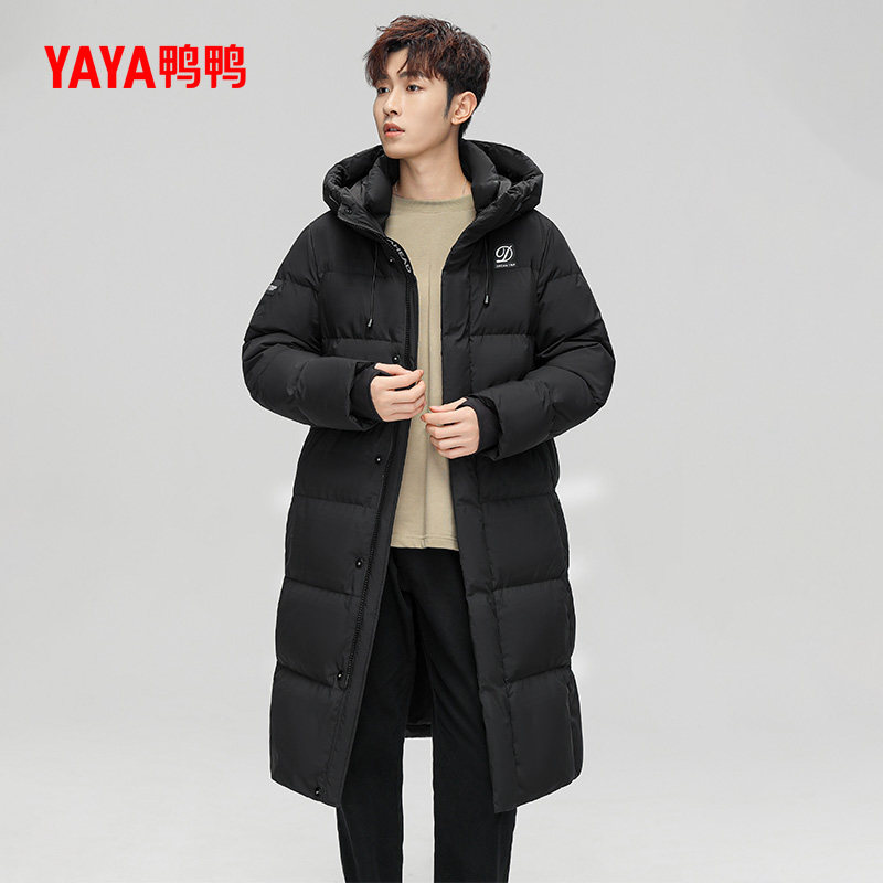 鸭鸭羽绒服男士2024秋冬季新品过膝中长款加厚立领连帽保暖外套J,淘宝优惠券,粉丝福利购,淘宝优惠卷
