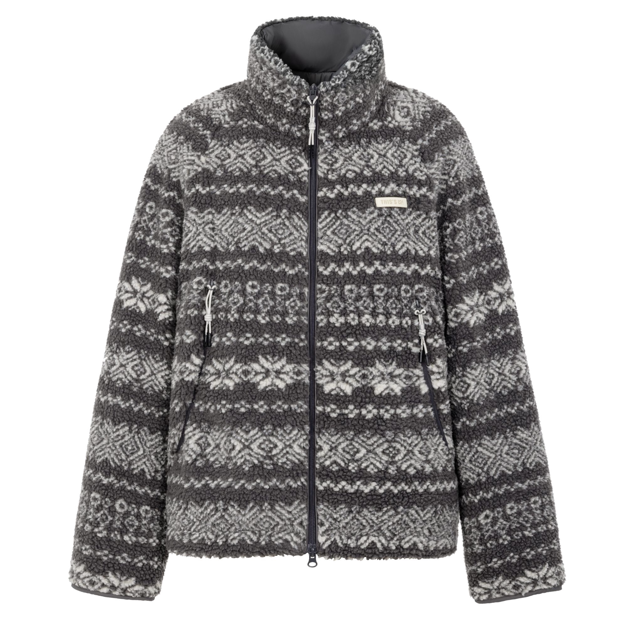 鸭鸭官方羽绒服费尔岛元素2025冬季外套情侣款摇粒绒百搭羽绒服女