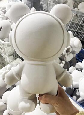 树脂流体白胚太空兔网红流体太空熊存钱罐白胚手工diy客厅摆件