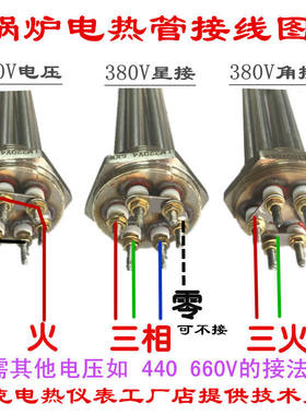电锅炉加热管DN40 1寸半M47发热棒220V380伏4 6 9 12kw 15 18千瓦