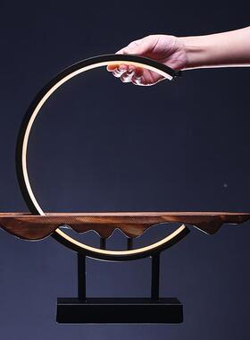 MD00283灯圈手办展示摆新中式家居客办厅发公室创意灯圈禅件意光