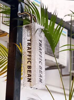 挂壁式灯箱广告牌侧招设计石头纹亚克力户外个性L型店指示牌