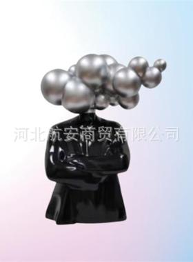 现代简约创意抽象人物摆件样板房售楼处桌面茶几电视柜饰品工艺品