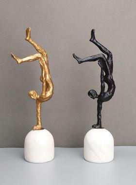 现代简约黑色倒立人板房售楼部样卧书厅房0144客餐厅电室视柜桌面