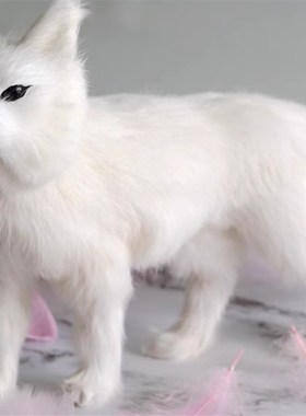 现货速发九尾狐模型狐狸狐仙摆件小狐狸创意装饰白狐摆件