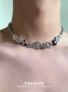 高级感复古小众设计锁骨链choker