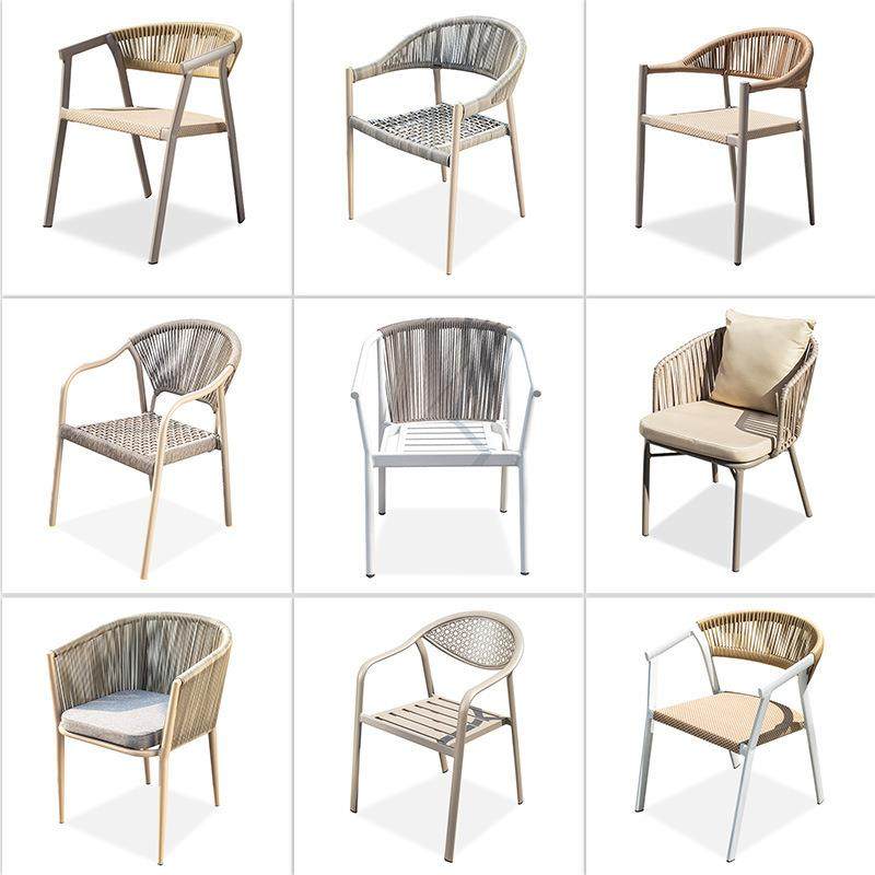 北欧户外休闲藤椅庭院室外单人藤编椅阳台露台铝合金餐椅靠背椅子,淘宝优惠券,粉丝福利购,淘宝优惠卷