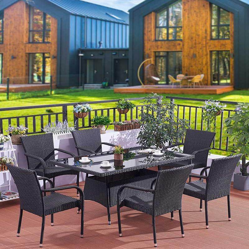 北欧户外桌椅商业街藤椅样板房别墅室外露天组合庭院绳编阳台桌椅,淘宝优惠券,粉丝福利购,淘宝优惠卷