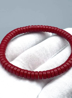 绿松石药片珠手链网红款玉化高瓷料隔片直切高端文玩简约百搭隔片