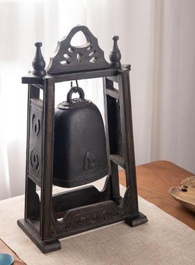 东南亚木雕东西铃铛复古做旧摆件客厅走廊会所前台装饰艺术品