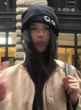 韩系辣妹风堆堆帽女显脸小百搭