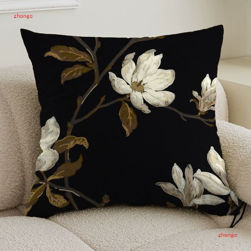 新中式美拉德抱枕双面轻奢北欧ins米色客厅沙发靠垫床头枕头靠枕 - 图1