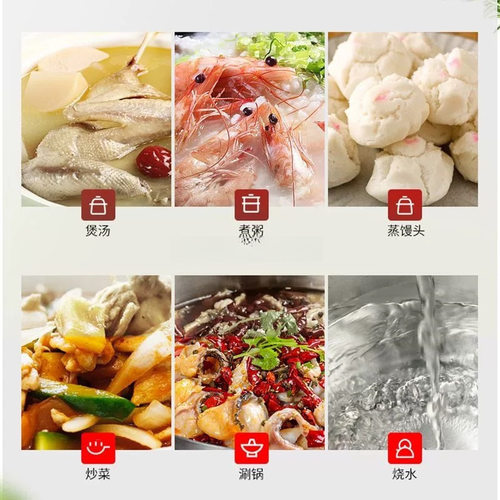 电热锅多功能家用炒菜电炒锅一体插电大容量不锈钢电锅蒸煮炖火锅 - 图1