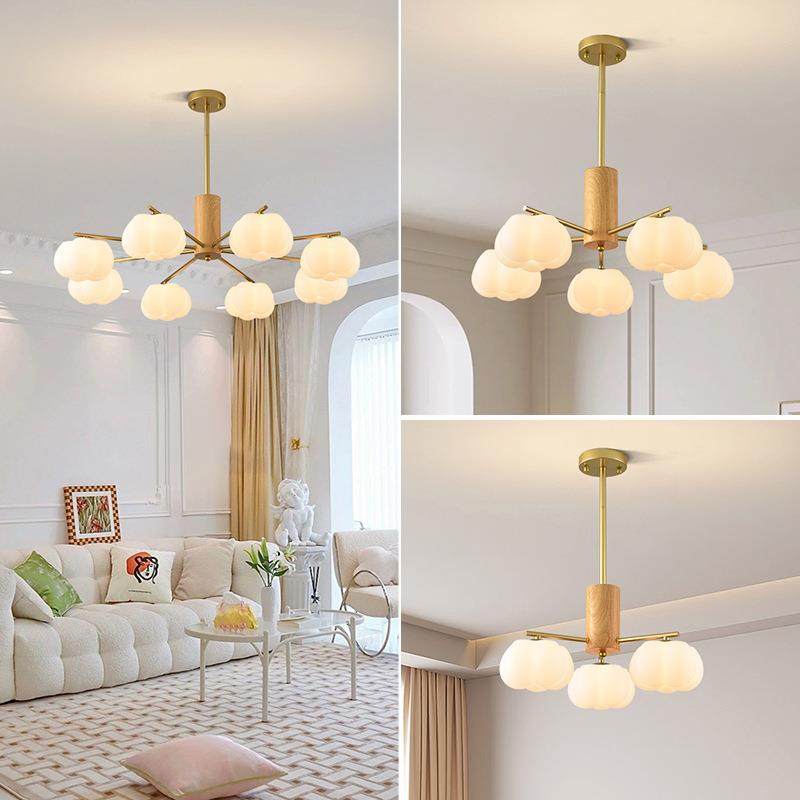 客厅吊灯套餐奶油风创意棉花南瓜灯现代简约全光谱护眼餐厅卧室灯,淘宝优惠券,粉丝福利购,淘宝优惠卷