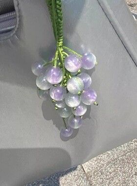 紫外线变色葡萄包挂挂件珠子变色钥匙扣手工diy编织手机挂件车挂