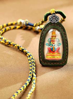 源头工厂定图手绘上色DIY立体唐卡擦擦嘎乌盒手编绳项链男女