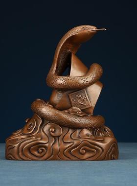 紫铜十二生肖鼠牛虎兔龙蛇马羊猴鸡狗猪摆件铜工艺品生日礼品