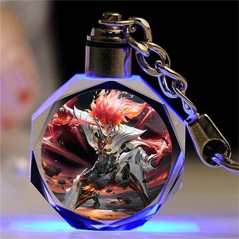 王者荣耀水晶王者荣耀水晶钥匙扣书包挂件定制创意闺蜜生日礼物送男女友小玩具