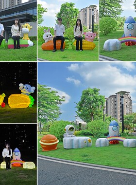 速发动物玻椅雕塑户外座璃钢公园林景观坐凳幼儿装园饰品摆件