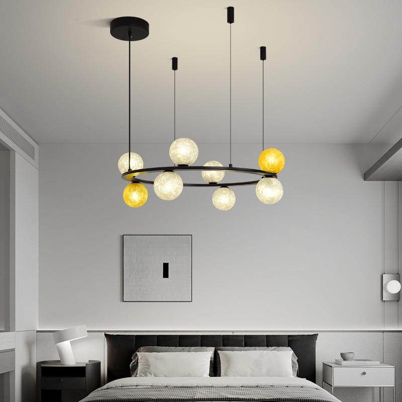 北欧意玻璃圆环形33童客厅灯卧室灯现代儿创房服装餐球厅样板间吊,淘宝优惠券,粉丝福利购,淘宝优惠卷