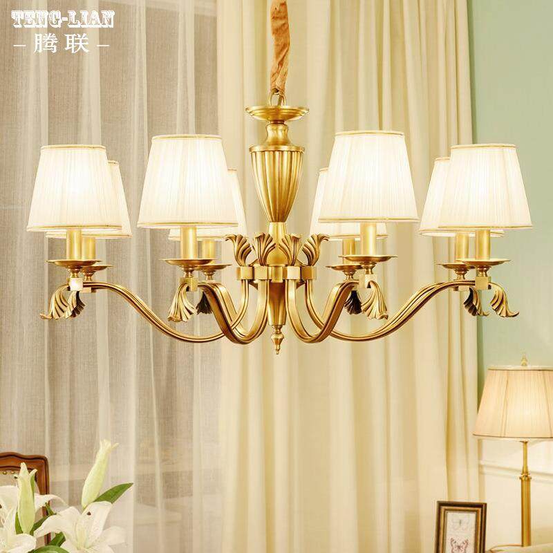 吊美式铜灯全北欧简约客厅卧吊灯室大气酒店客房书房饭厅灯具,淘宝优惠券,粉丝福利购,淘宝优惠卷