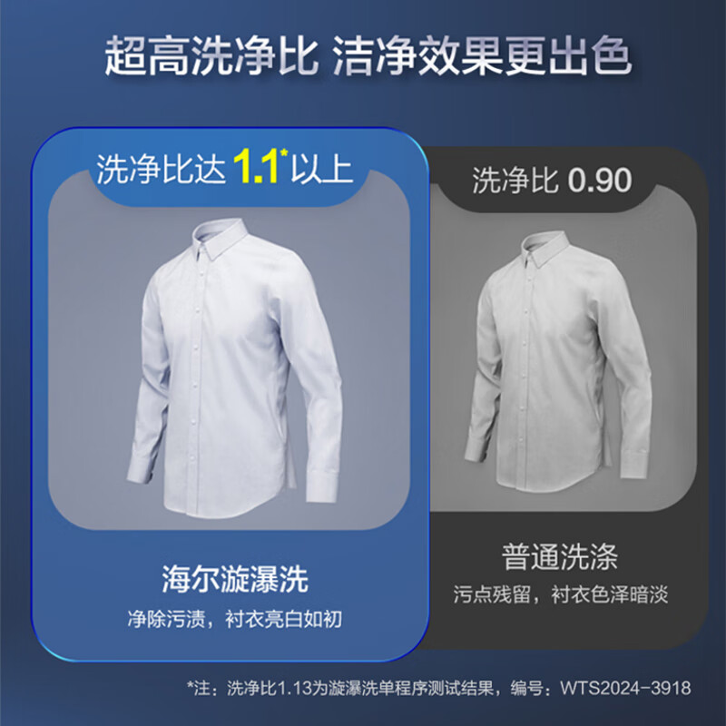 [官旗同款]海尔10公斤洗衣机直驱变频波轮全自动一级能效BZ6088