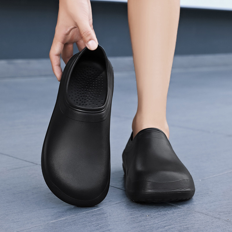 海峡虎防水厨师鞋EVA踩屎感男鞋外穿内防滑大码厚底鞋男防滑轻便,淘宝优惠券,粉丝福利购,淘宝优惠卷