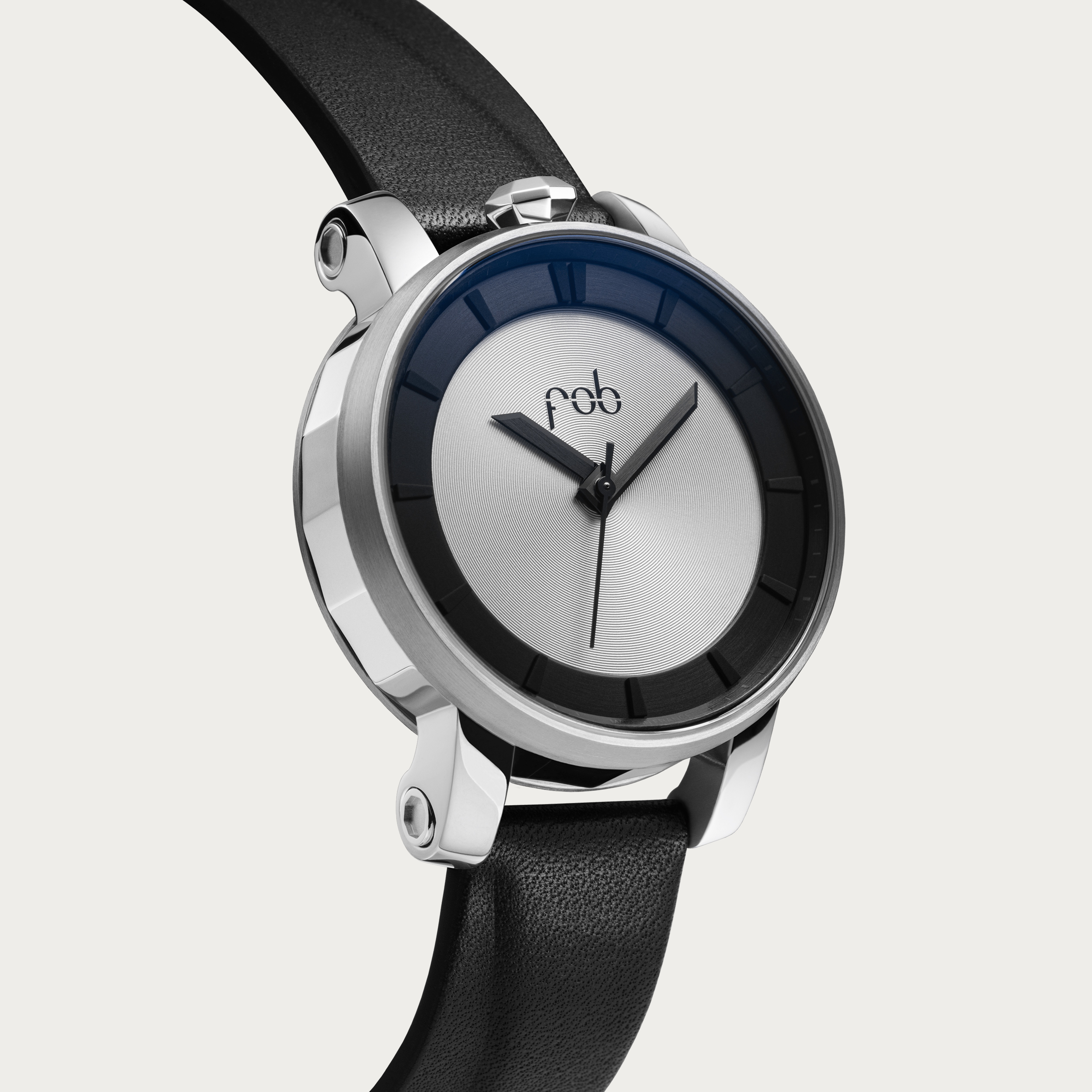 FOB手表R360法式进口复古三层黑色皮革表带机械女士腕表 - 图0