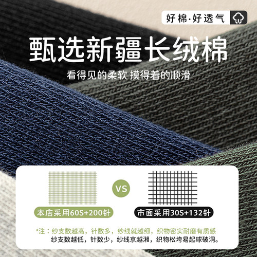 【无骨中筒】袜子男春秋10A抗菌防臭纯棉吸汗四季百搭运动棉袜 - 图1