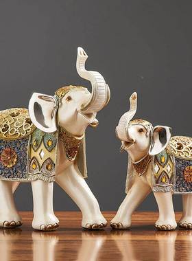 北欧轻奢档大象桌面摆件客厅办酒柜装饰品公SHBB1220室高玄关乔迁