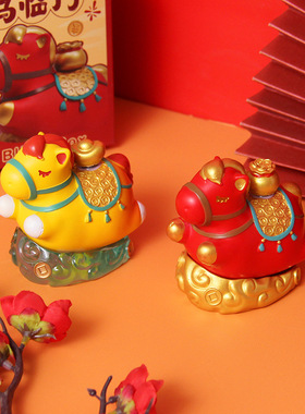 福马临门旋转马年吉祥摆件