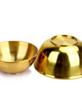 速发纯铜加厚铜碗供件家用餐水套餐铜筷子勺子金饭碗聚财碗摆具碗