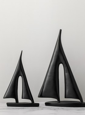 速发轻奢一帆风顺抽象帆船摆件装公创意电视简办饰室桌面柜约摆设