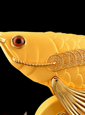 速发招财金柜鱼摆件工艺品客厅酒龙饰公室装办饭店院开业礼物实用