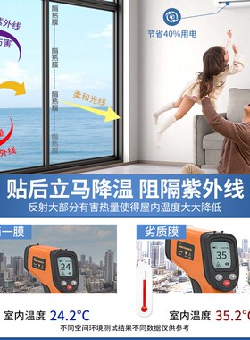 速发防贴隔热膜窗户玻璃晒纸防窥防走光遮光台遮单向贴膜