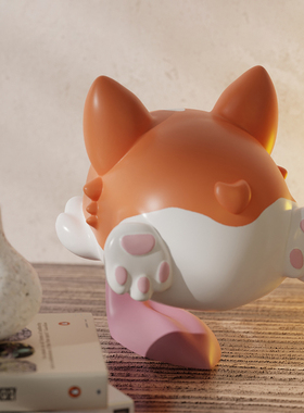 速发面汽柯基柴犬创意舔狗办公室桌可摆件爱车中控台摆件男朋友礼