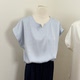 2025 acetate top women's summer loose slim t-neck t-shirt artificial cotton thin casual solid color short-sleeved fashion